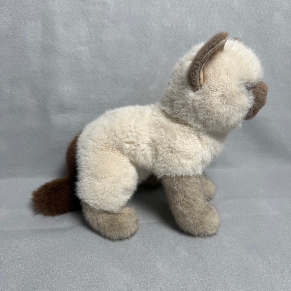 Douglas Cuddle Toy Siamese Cat Plush Stuffed Animal Cream Brown 4390 12 inch - Picture 2 of 9